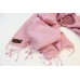 P43 Gorgeous Pink Color Pashmina/Silk Shawl Wrap Handmade in Nepal